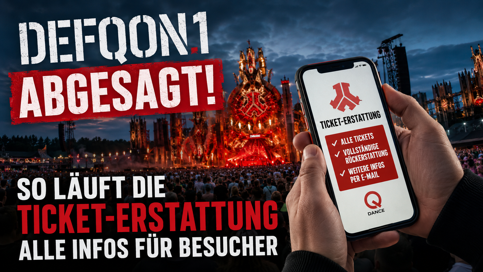 Defqon.1 abgesagt: So läuft die Ticket-Erstattung nach der Festival-Absage